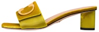 Buy (W) Dior C'est Dior Sandal Tumit Tebal Hujung Petak Suede 'Kuning' KCQ886VEV_S52H