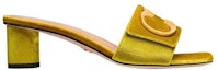 Order (W) Dior C'est Dior Sandal Tumit Tebal Hujung Petak Suede 'Kuning' KCQ886VEV_S52H