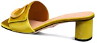 Shop (W) Sandali Chunky Tacco Largo in Pelle Scamosciata Dior C''est ''Giallo''. KCQ886VEV_S52H