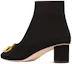 Shop (W) Dior C''est Dior Wildleder Stiefeletten mit Absatz ''Schwarz Gold'' KDI953VVV_S900