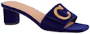 (W) Dior C'est Dior Velvet 'Square Toe Block Heel' Mule Biru KCQ886VEV_S22B