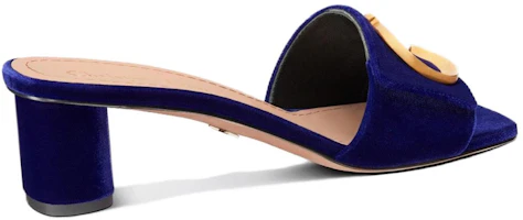 Shop (W) Dior C'est Dior Velvet 'Square Toe Block Heel' Mule Biru KCQ886VEV_S22B