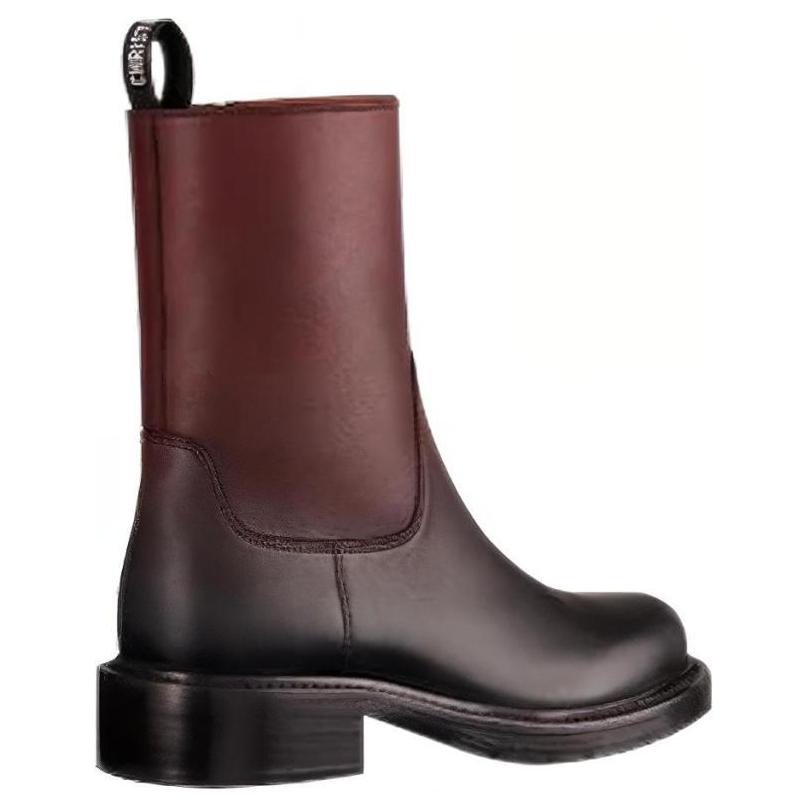 Purchase (W) Dior Sepatu Boot Kulit Anak Sapi 'Cokelat' KCI519SHC_31X