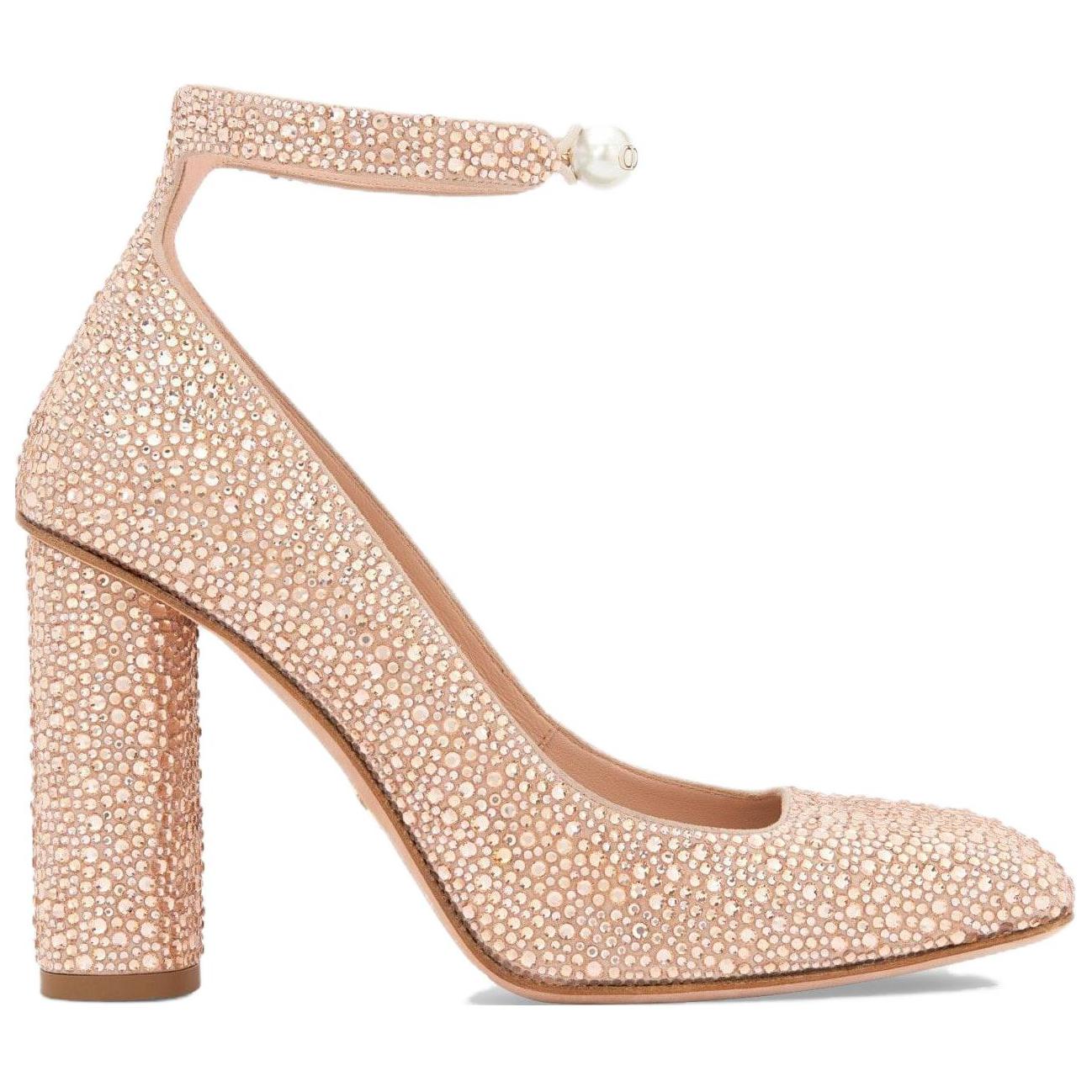 Order (W) Dior Talons Hauts Confort Cuir Véritable 10cm Chunky ''Rose'' KCV155CST_S55U