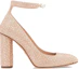 Order (W) Dior Talons Hauts Confort Cuir Véritable 10cm Chunky ''Rose'' KCV155CST_S55U
