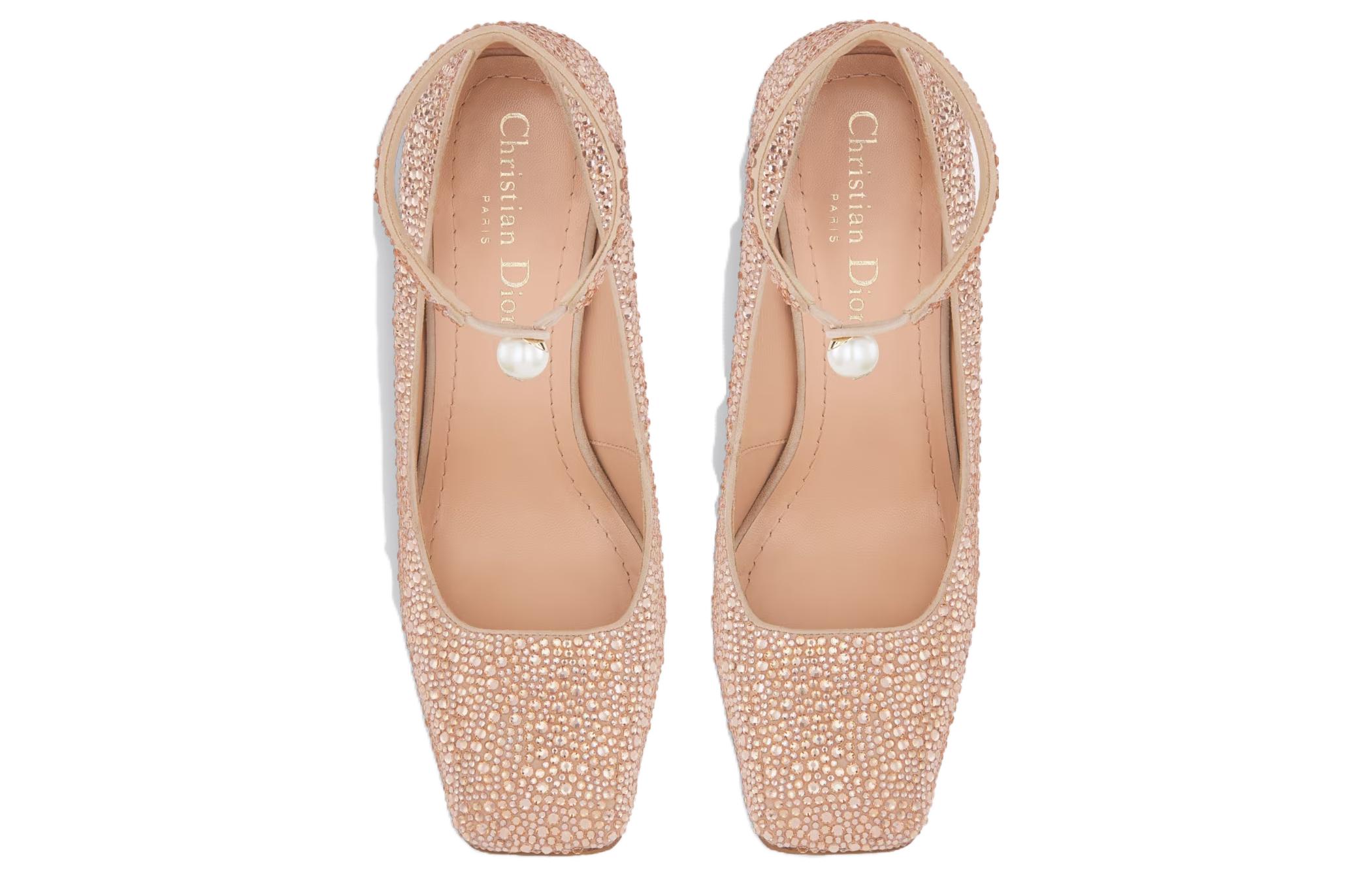 Purchase (W) Dior Talons Hauts Confort Cuir Véritable 10cm Chunky ''Rose'' KCV155CST_S55U