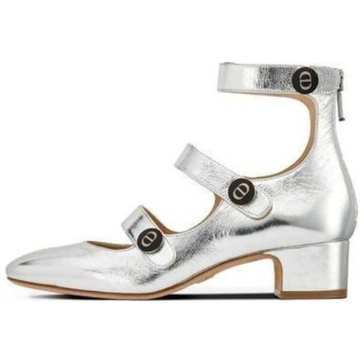 (Women) Dior Calfskin High Heels 'Silver' KDP912LCV_S59K