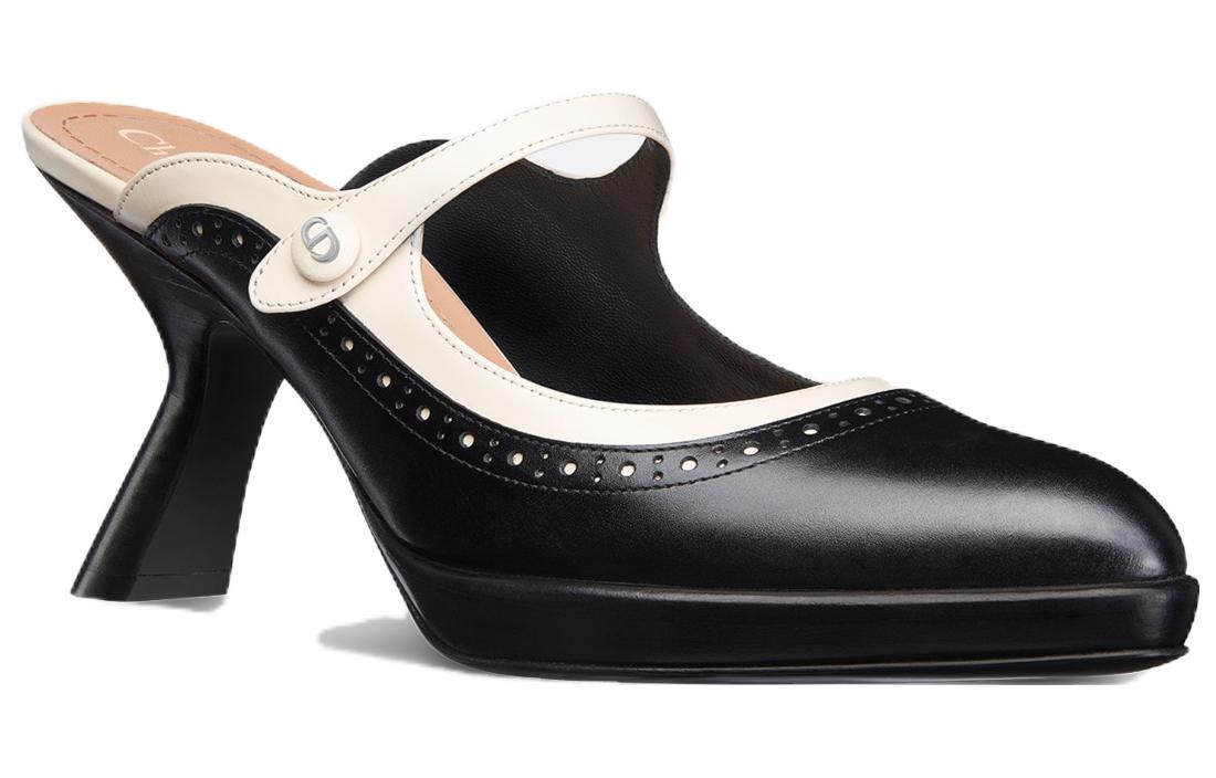 Lookbook (W) Escarpins Dior en Cuir Veau ''Talon Épais Simpliste'' 8cm ''Noir'' KCV132VSO_S11X