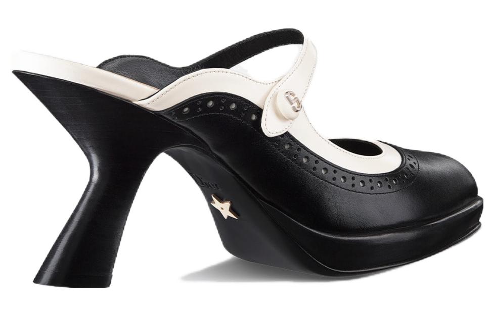 Purchase (W) Escarpins Dior en Cuir Veau ''Talon Épais Simpliste'' 8cm ''Noir'' KCV132VSO_S11X