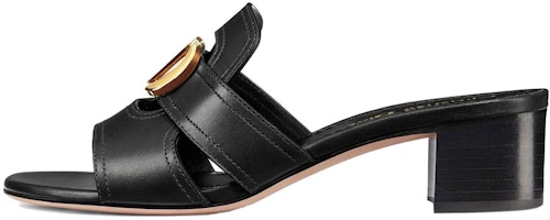 (Women) Dior Calfskin Round Toe Block Heel Slide 'Fashion Black' KCQ270VEA_S900 (Women) Dior Calfskin Round Toe Block Heel Slide 'Fashion Black' KCQ270VEA_S900