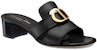 (W) Dior Calfskin Hujung Bulat Tumit Blok Slide 'Fashion Black' KCQ270VEA_S900