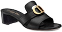 Order (W) Dior Calfskin Hujung Bulat Tumit Blok Slide 'Fashion Black' KCQ270VEA_S900