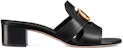 (W) Dior Calfskin Hujung Bulat Tumit Blok Slide 'Fashion Black' KCQ270VEA_S900