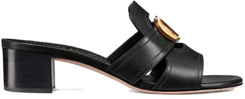 Lookbook (W) Dior Calfskin Hujung Bulat Tumit Blok Slide 'Fashion Black' KCQ270VEA_S900