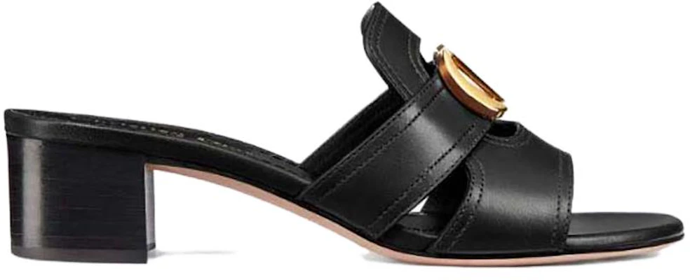 (W) Dior Kalbsleder Runde Zehe Blockabsatz Pantolette ''Fashion Schwarz'' KCQ270VEA_S900 Lookbook (W) Dior Kalbsleder Runde Zehe Blockabsatz Pantolette ''Fashion Schwarz'' KCQ270VEA_S900