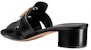 (W) Dior Calfskin Hujung Bulat Tumit Blok Slide 'Fashion Black' KCQ270VEA_S900