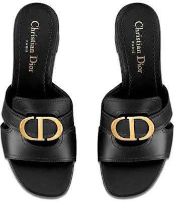 (W) Dior Kalbsleder Runde Zehe Blockabsatz Pantolette ''Fashion Schwarz'' KCQ270VEA_S900 Purchase (W) Dior Kalbsleder Runde Zehe Blockabsatz Pantolette ''Fashion Schwarz'' KCQ270VEA_S900