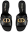 Purchase (W) Dior Kalbsleder Runde Zehe Blockabsatz Pantolette ''Fashion Schwarz'' KCQ270VEA_S900