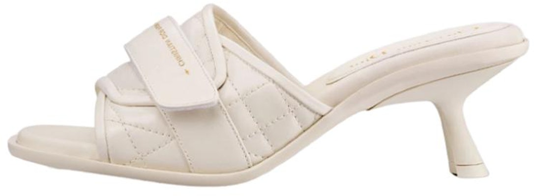 (Women) Dior Cannage 'White Calfskin High Heel Sandal' KDQ730CQC_S03W Buy (Women) Dior Cannage 'White Calfskin High Heel Sandal' KDQ730CQC_S03W