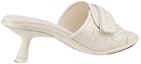 Shop (W) Dior Cannage 'Sandal Tumit Tinggi Kulit Anak Lembu Putih' KDQ730CQC_S03W
