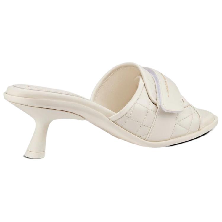 Shop (W) Dior Cannage 'Sandalias Altas de Piel de Ternero Blanca'. KDQ730CQC_S03W