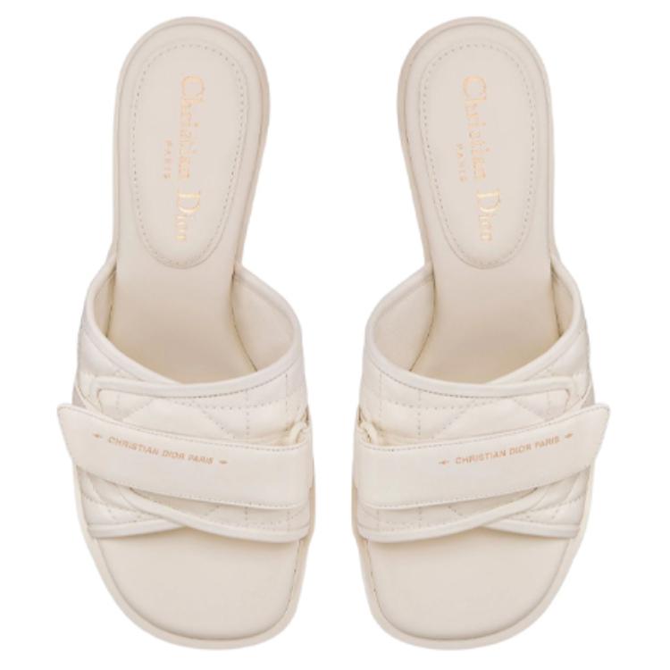 Purchase (W) Dior Cannage 'Sandalias Altas de Piel de Ternero Blanca'. KDQ730CQC_S03W