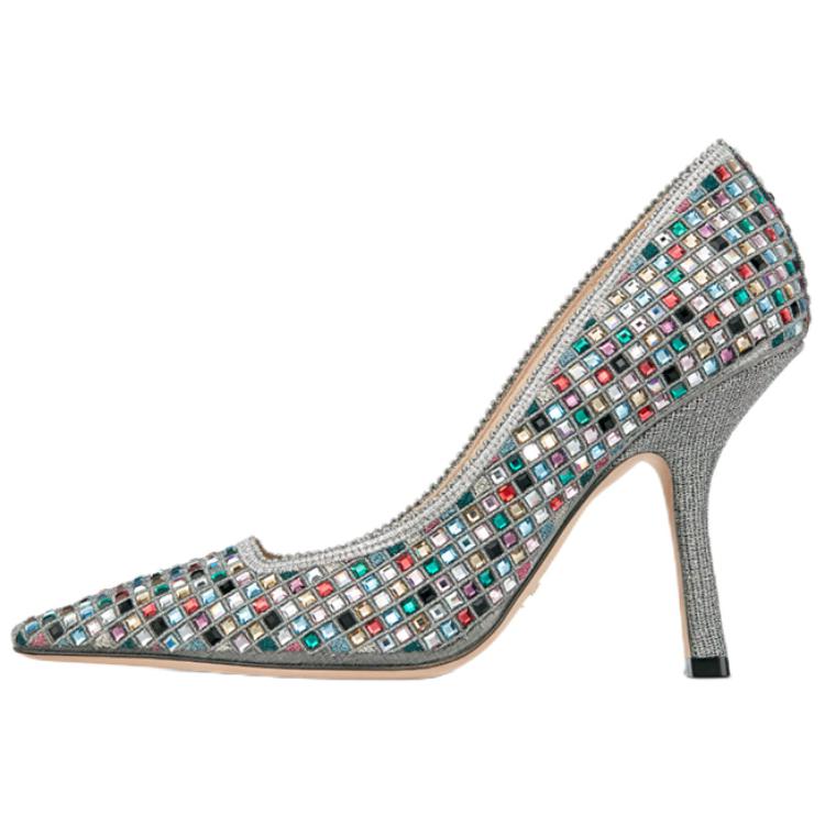 (Women) Dior Capture Embroidered High Heel 'Silver' KCP943SQS_S75K