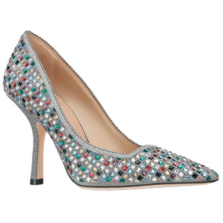 Lookbook (Women) Dior Capture Embroidered High Heel 'Silver' KCP943SQS_S75K