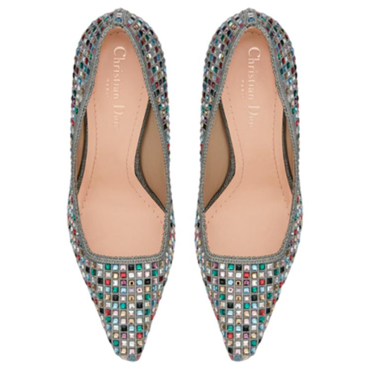 Purchase (Women) Dior Capture Embroidered High Heel 'Silver' KCP943SQS_S75K