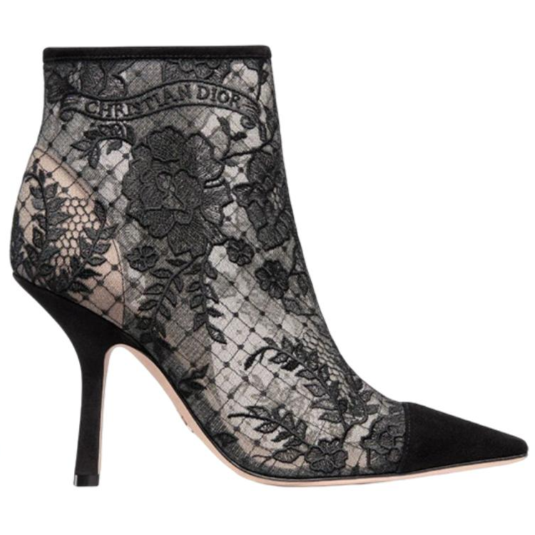 Order (Women) Dior Capture Embroidered Mesh High Heel Booties 'Black' KDI843ROY_S900