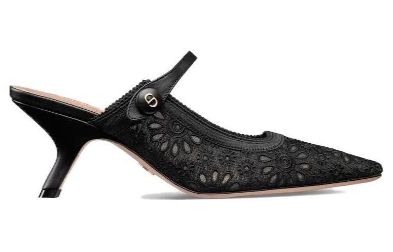 Order (W) Dior Capture Heeled Mule 'Mode Hitam' KDV031SGR_S900