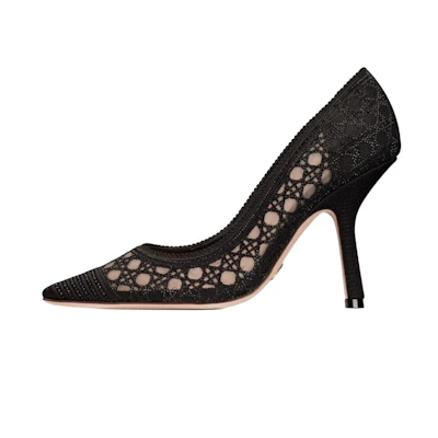 (W) Dior Capture High Heels 'Black Crystal Embroidery'