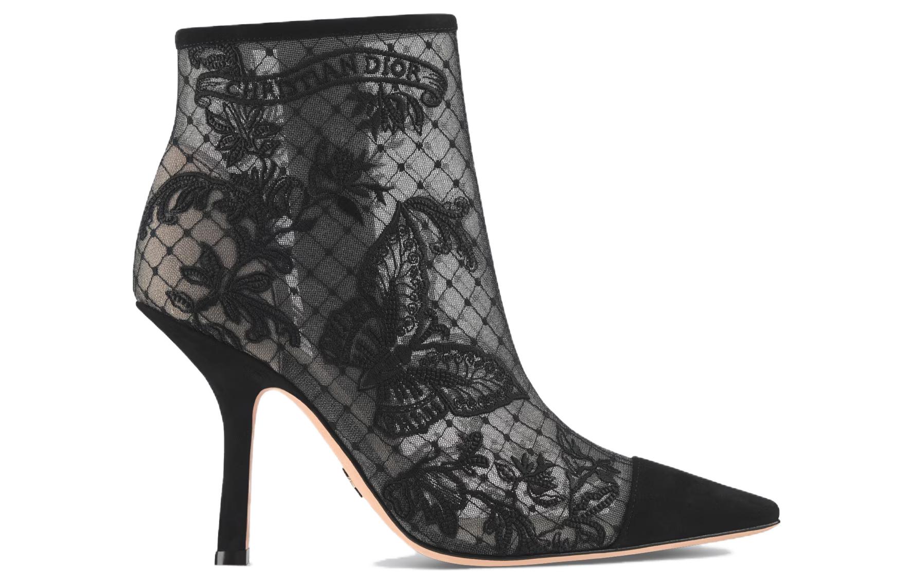 Order (W) 迪奥Capture Mesh 10厘米'黑色短靴' KDI843BYE_S900