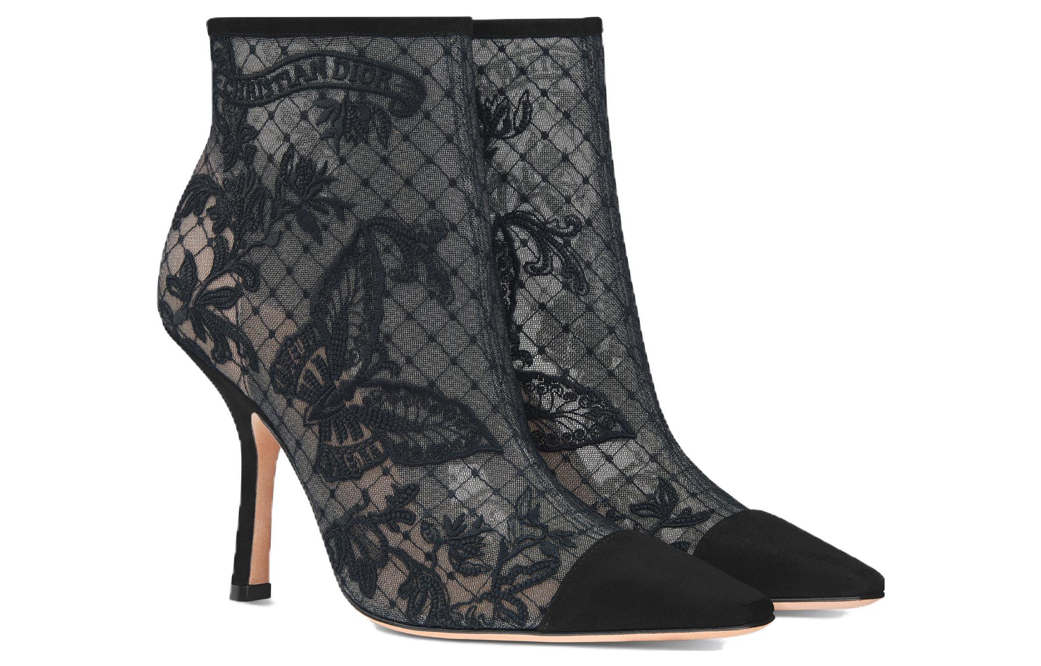 Shop (W) Dior Capture Mesh Stivale Corto 10cm ''Nero'' KDI843BYE_S900