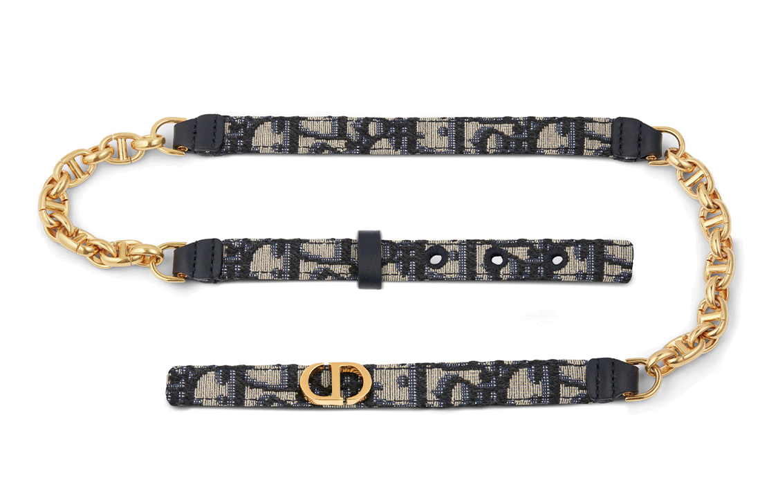 Lookbook (W) Cinturón Azul Dior CARO 30 Montaigne "CD" 1.5cm de Ancho. B0258UTZQ-M928