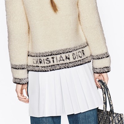 (W) DIOR Caro Essential SS22 羊毛混紡針織扣襟外套 米色 214V44AM114-X0200 Sizing (W) DIOR Caro Essential SS22 羊毛混紡針織扣襟外套 米色 214V44AM114-X0200