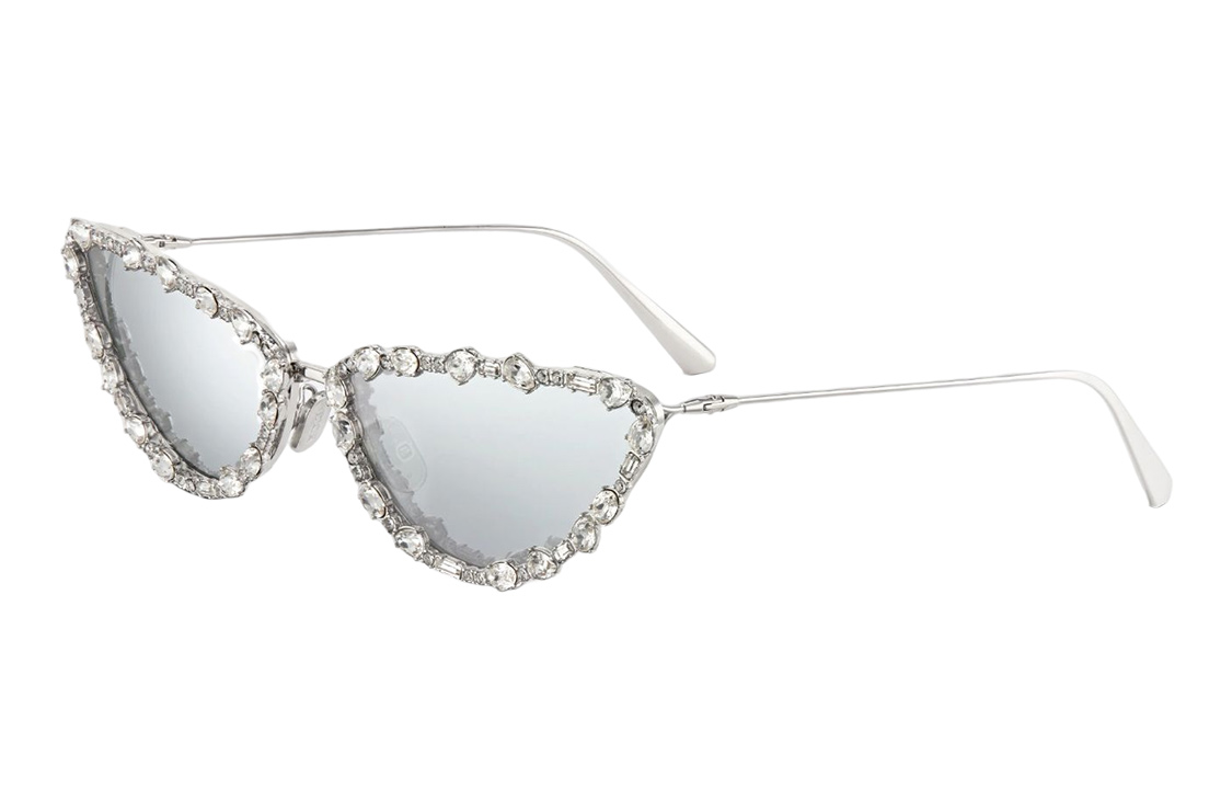 (Women) Dior Cat-Eye Metal Sunglasses with Swarovski Crystal Butterfly Design MISDB1USR-F0S4
