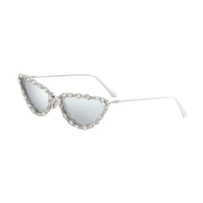 (Women) Dior Cat-Eye Metal Sunglasses with Swarovski Crystal Butterfly Design MISDB1USR-F0S4
