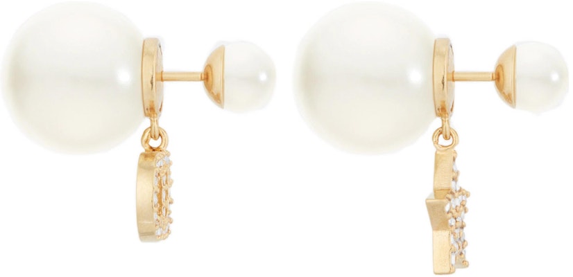 (Women) DIOR CD Asymmetric Star Charm Earrings White/Gold Metal Resin for Women E1038TRICY_D03S Shop (Women) DIOR CD Asymmetric Star Charm Earrings White/Gold Metal Resin for Women E1038TRICY_D03S