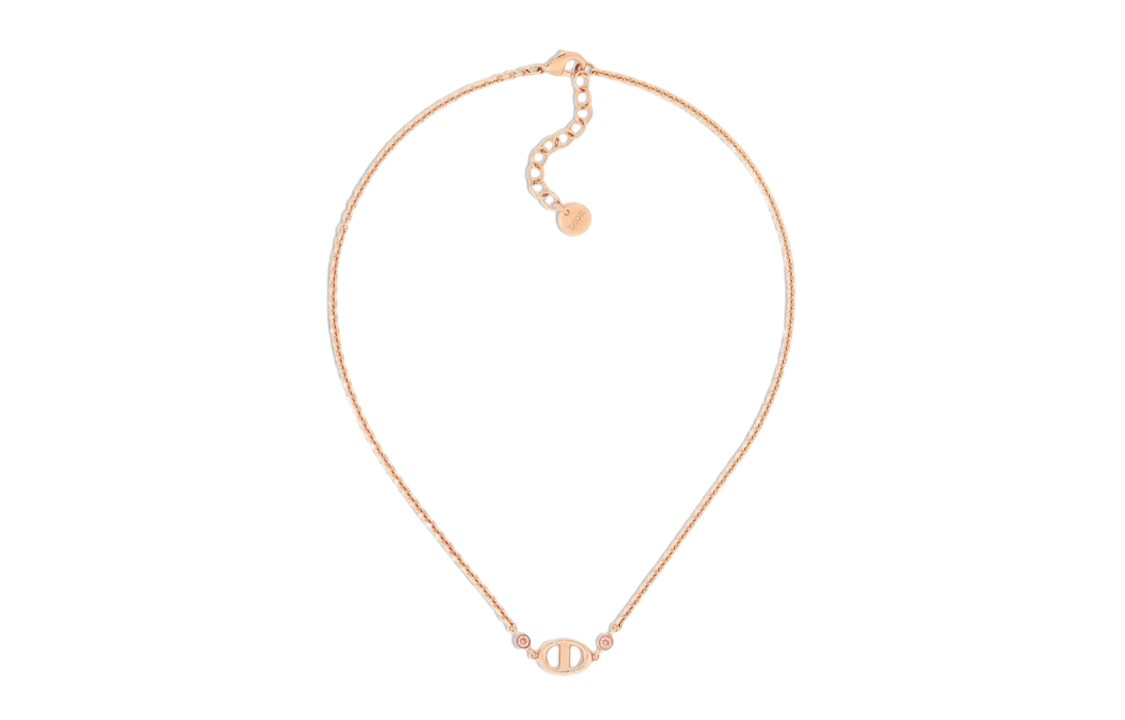 (Women) DIOR CD Crystal Necklace for Women in Rose Gold. N1823CDNCYD12P 圖 2