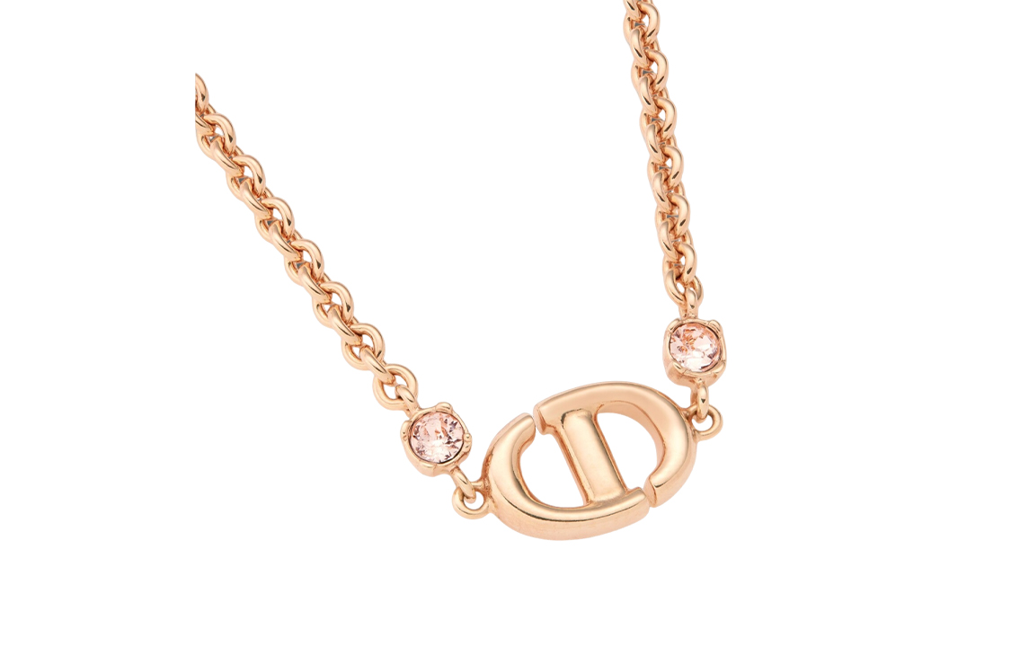 (Women) DIOR CD Crystal Necklace for Women in Rose Gold. N1823CDNCYD12P 圖 3