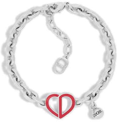 (W) DIOR CD 鏤空愛心吊飾手鏈 限量版 銀色黃銅. B2442HOMMT_D013 Buy (W) DIOR CD 鏤空愛心吊飾手鏈 限量版 銀色黃銅. B2442HOMMT_D013