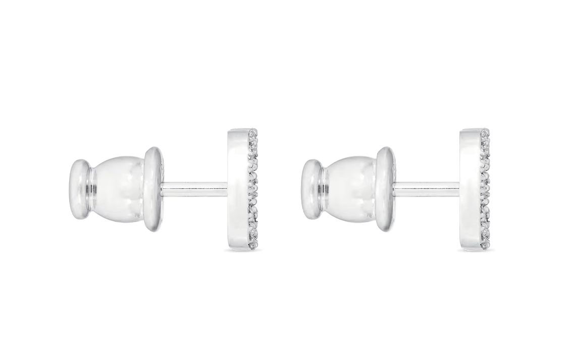 (Women) DIOR CD Letter Style Crystal Metal Earrings for Women - Silver. E3045WOMCYD001 圖 4