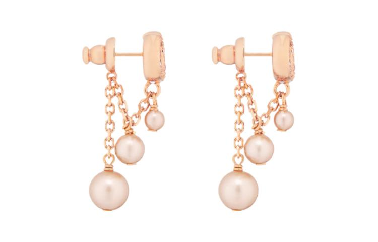 (Women) DIOR CD Logo Metal Resin Pearl Crystal  Earrings - Pink. E3110WOMCYD12P 圖 4