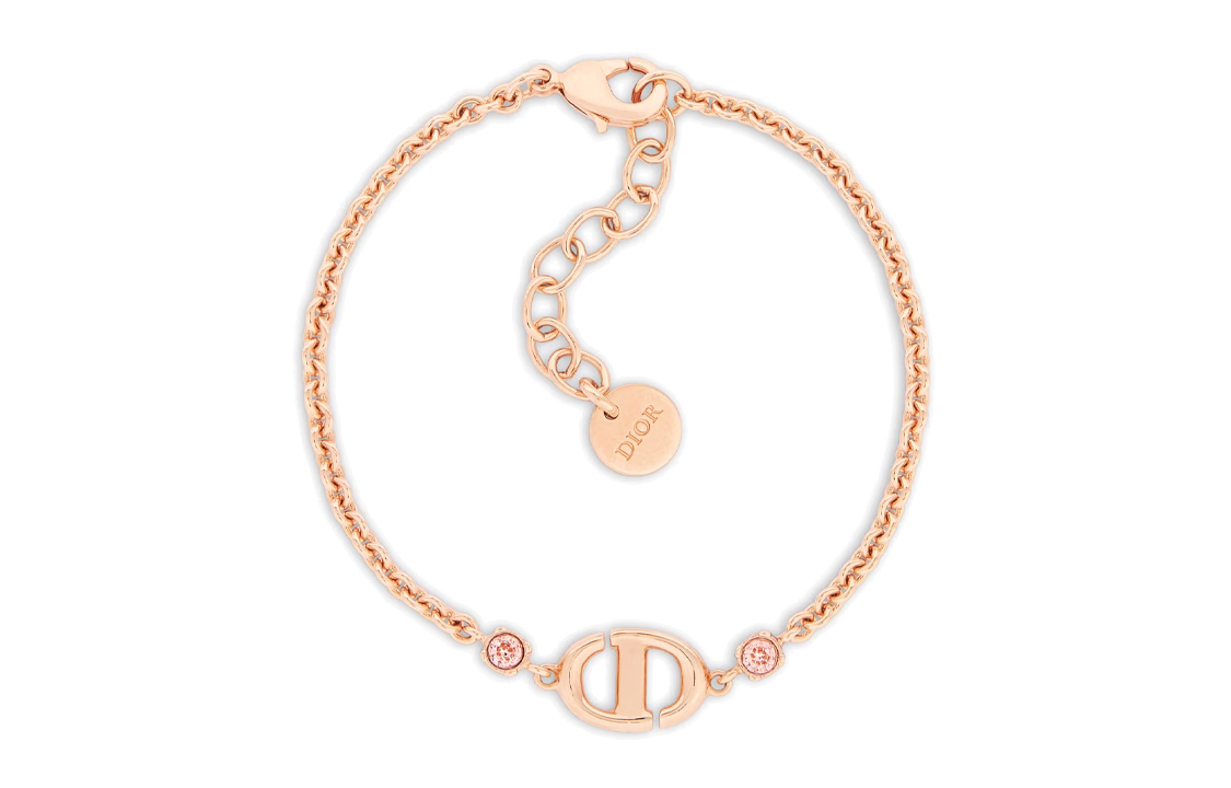 (Women) DIOR CD Logo Style Metal Crystal  Bracelet in Rose Gold. B1242CDNCYD12P 圖 2