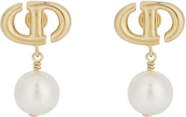 (Women) Dior CD Navy Brass Pearl Resin Earrings for Women. E1850CDNRS_D301 Buy (Women) Dior CD Navy Brass Pearl Resin Earrings for Women. E1850CDNRS_D301