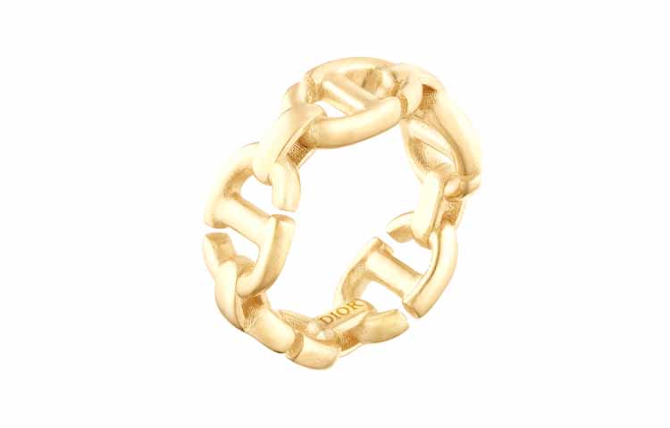 Order (W) Cincin Wanita DIOR CD Navy Emas Metalik. R1070CDNMT-D300