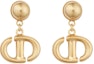 Buy (Women) DIOR CD Navy Logo Brass Earrings for Women - Gold E1812CDNMT-D300