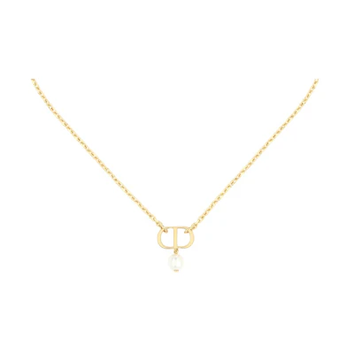 (Women) DIOR CD Series Gold Metal Round Bead Necklace for Women. N1390PTCRS-D301