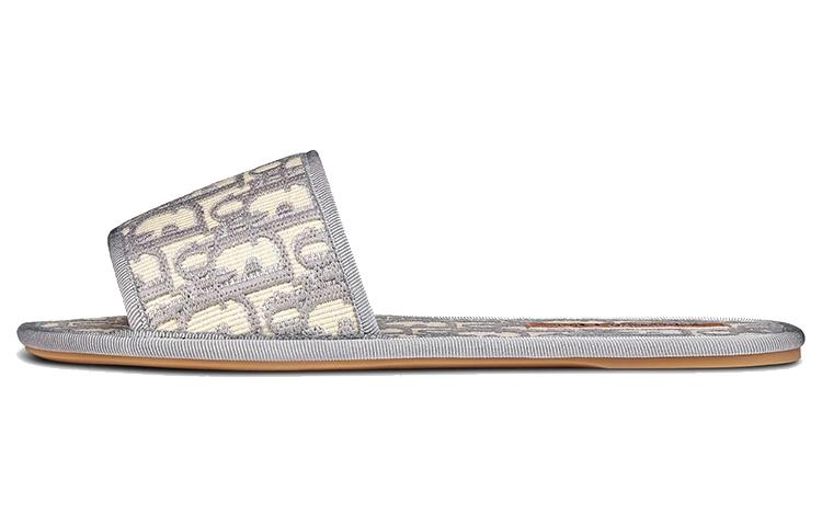 (Women) Dior Chez Moi Embroidered Slide 'Grey' KCQ491OBE_S33G
